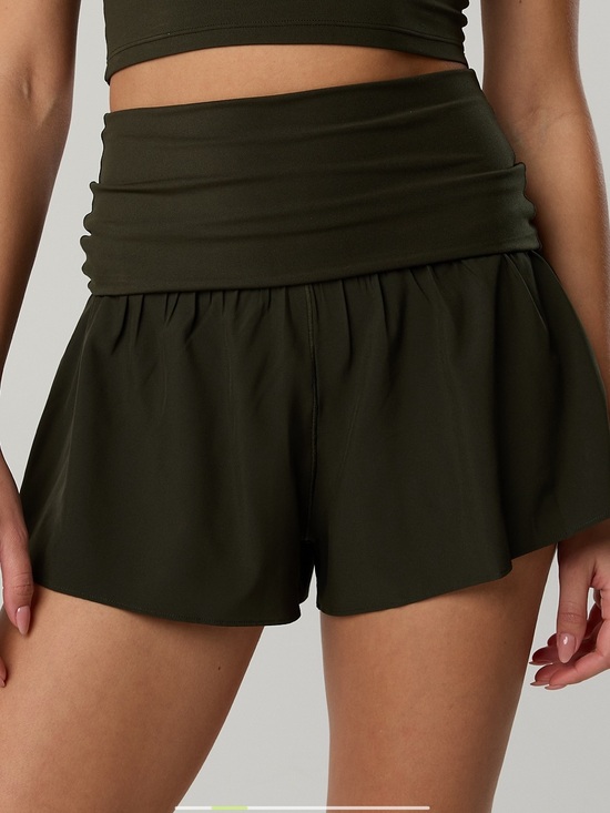 aerie Pants - aerie Olive Fold-Over Waist Athletic Skort